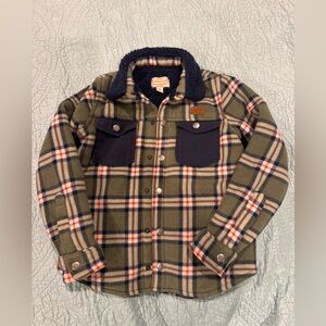 Weatherproof Vintage Boys Sherpa-Lined Plaid Shirt Jacket – Size 6